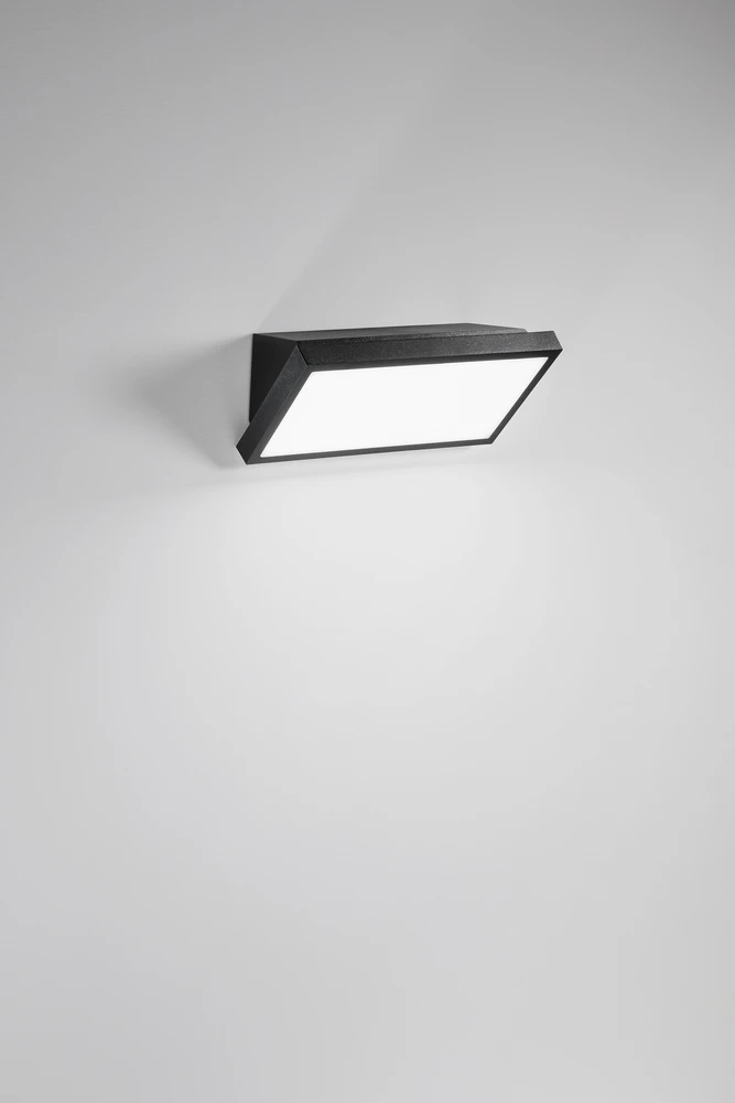 Sieninis šviestuvas 20W LED sieninis fasado šviestuvas RIM, juodas, CCT, IP54