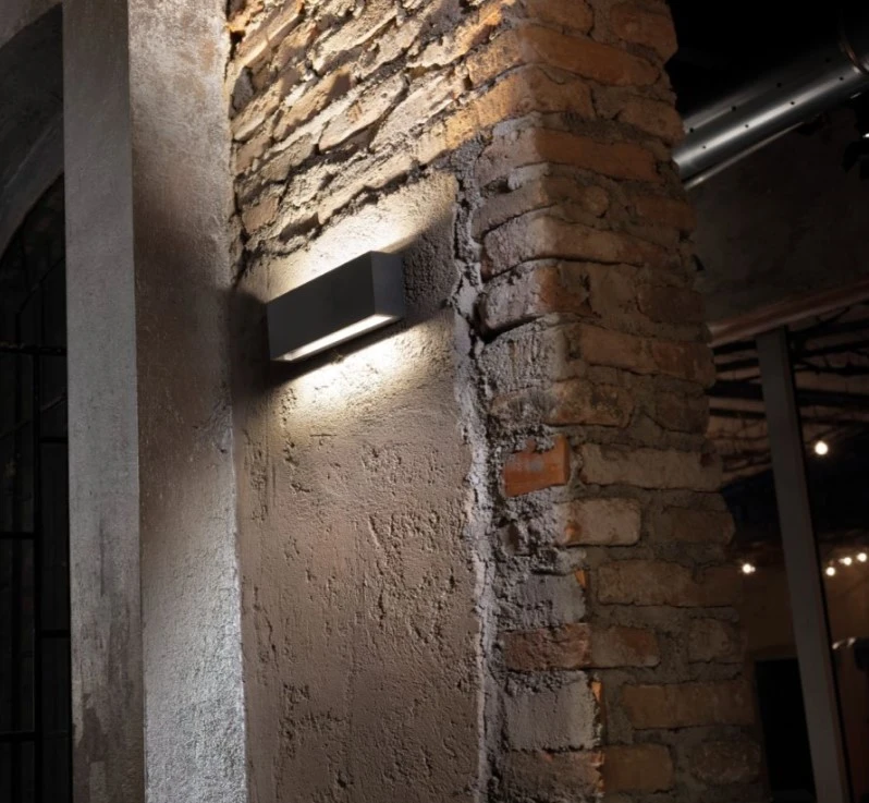 Sieninis šviestuvas 20W LED sieninis fasado šviestuvas DODO 300, antracito sp. (RAL 7021), 3000K, šviečia į abi puses