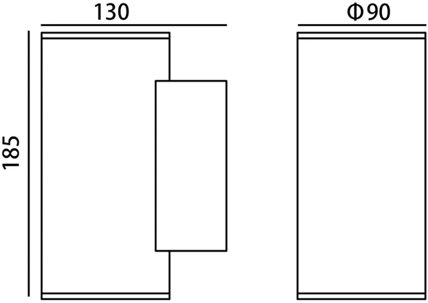Sieninis šviestuvas 20W LED sieninis fasado šviestuvas LENTA 4K, juodas, 4000K