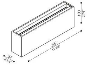 Sieninis šviestuvas 20W LED sieninis fasado šviestuvas DODO 300, antracito sp. (RAL 7021), 3000K, šviečia į abi puses