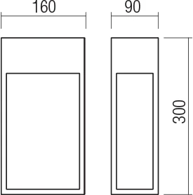 20W LED sieninis lauko šviestuvas STAND, baltas, 3000K, IP65, 90602