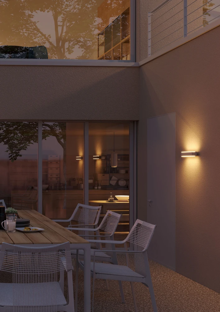 Sieninis šviestuvas 21W LED sieninis lauko šviestuvas DASH, tamsiai pilkas, 3000K, IP65, 90407