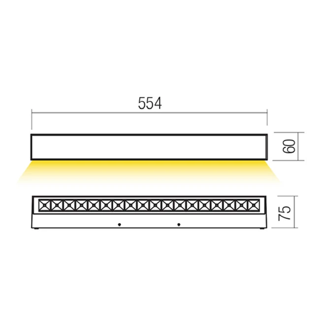 Sieninis šviestuvas 21W LED sieninis lauko šviestuvas AROOS, tamsiai pilkas, 3000K, IP65, 90945