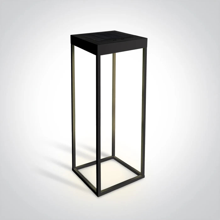 2,2W lauko šviestuvas su saulės baterija, juodas, 3000K, 50cm, 67520A/B/W
