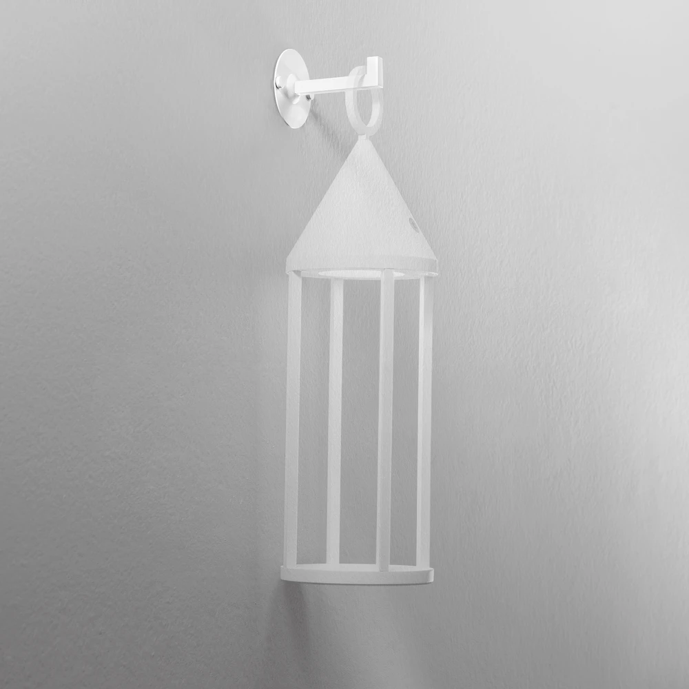 2,2W LED įkraunamas šviestuvas su sieniniu laikikliu OBERON, baltas