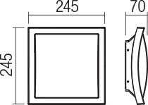 22W LED paviršinis lauko šviestuvas TALLIN, tamsiai pilkas, 3000K, IP54, 90007