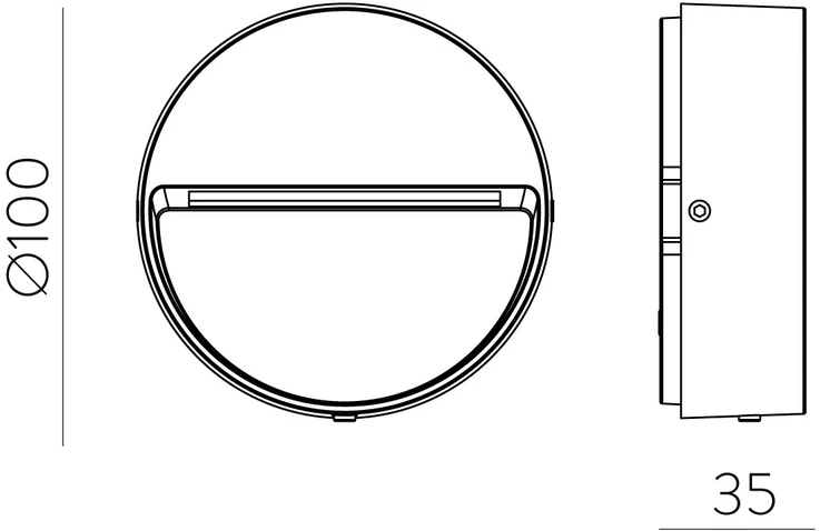 2,2W LED sieninis fasado šviestuvas SPICA, antracito sp., 2200/2700/3200/4000K, IP65, A2061071GR