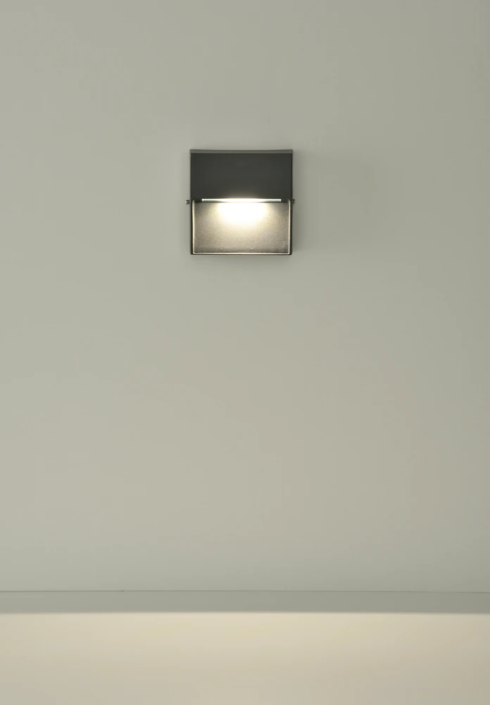 2,2W LED sieninis fasado šviestuvas NASHIRA, antracito sp., 2200/2700/3200/4000K, IP65, A2062071GR