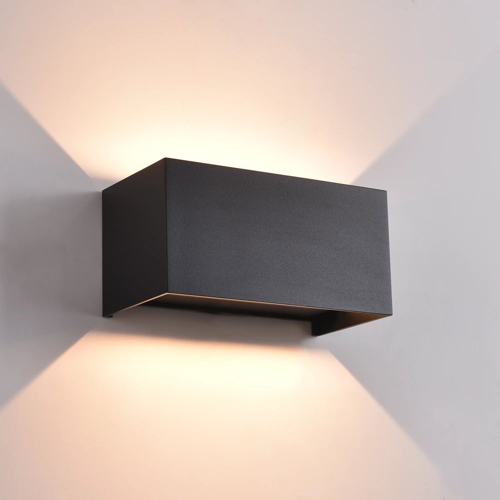 Sieninis šviestuvas 22W LED sieninis fasado šviestuvas KENDO, juodas, 2700/3000K, IP65, A2032370N
