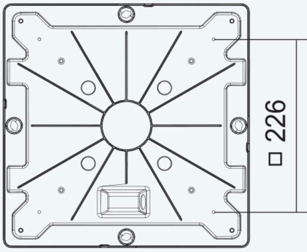23,1W LED paviršinis šviestuvas LINEA SQUARE, baltas, 4000K, IP54