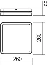 24W LED paviršinis lauko šviestuvas ISOLA, tamsiai pilkas, 3000/4000/6500K, IP54, valdomas TUYA programėle, 90289