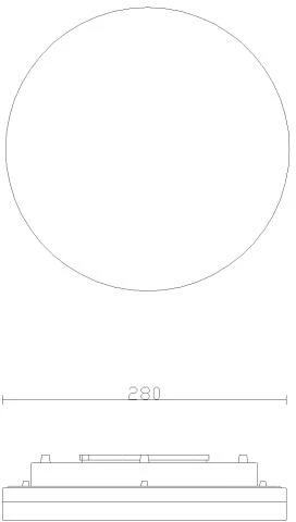 24W LED paviršinis šviestuvas SIRIUS, baltas, 3000K, IP54