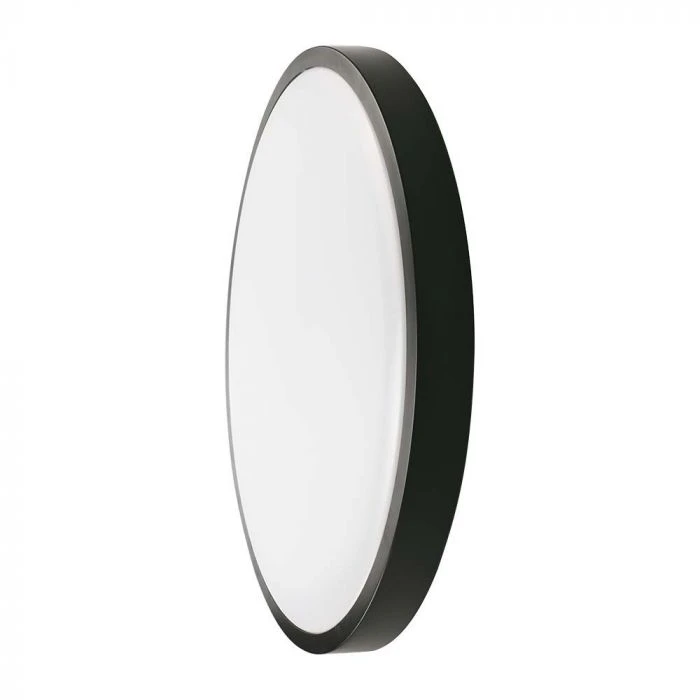 Sieninis šviestuvas V-tac 24W LED paviršinis šviestuvas, juodu korpusu, 4000K, IP44, su judesio davikliu