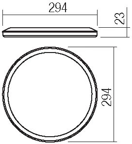 24W LED plafonas MEMO, matinės baltos sp., 3000/4000/6500K, IP54