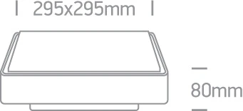 24W LED plafonas, pilkas, 3000K, 67282AN/G/W