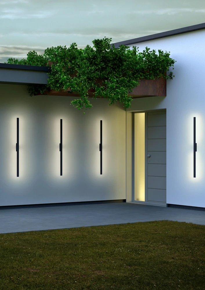 Sieninis šviestuvas 24W LED sieninis lauko šviestuvas REFLEXA, baltas, 3000K, IP54, 90432