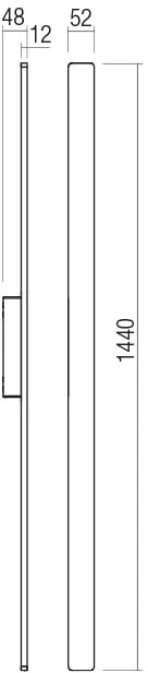 24W LED sieninis lauko šviestuvas REFLEXA, rūdžių sp., 3000K, IP54, 90624