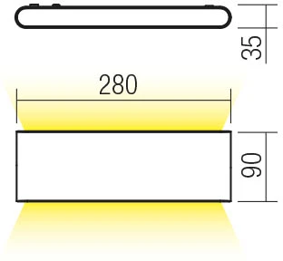 24W LED sieninis lauko šviestuvas POCKET, tamsiai pilkas, 3000K, IP54, 90452