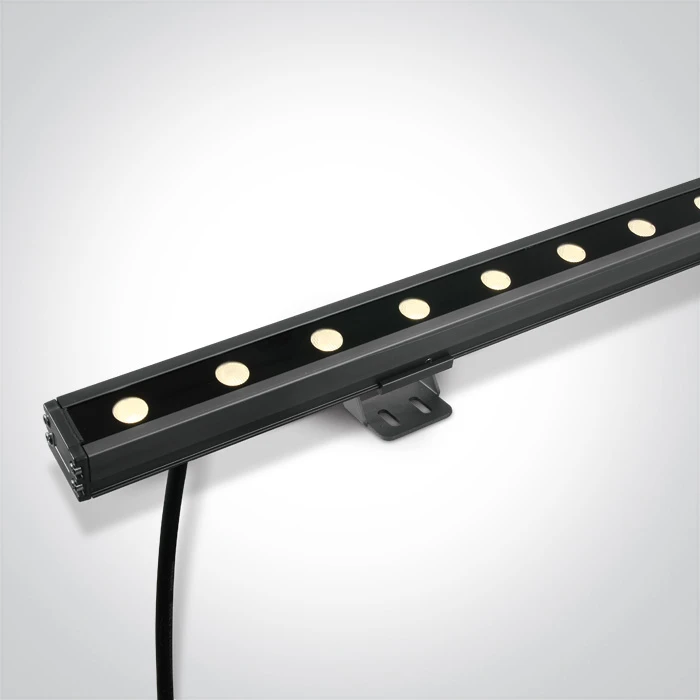 24x1W LED linijinis sienų šviestuvas, pilkas, 3000K, 7055B/W