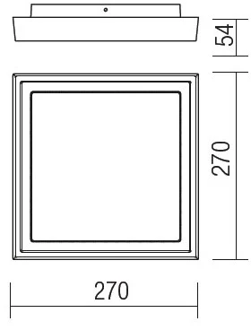 25W LED paviršinis lauko šviestuvas BEZEL, tamsiai rudas, 3000K, IP54, 9188