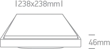 25W LED plafonas, baltas, 3000K, 67362A/W/W
