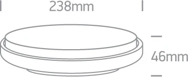 25W LED plafonas, baltas, 3000K, 67362/W/W