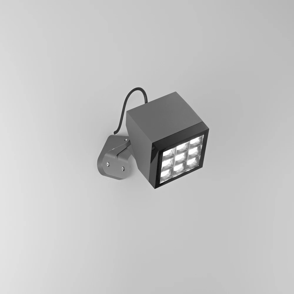 26W LED sieninis fasado šviestuvas - prožektorius PAVE, antracito sp., 3000K, IP65