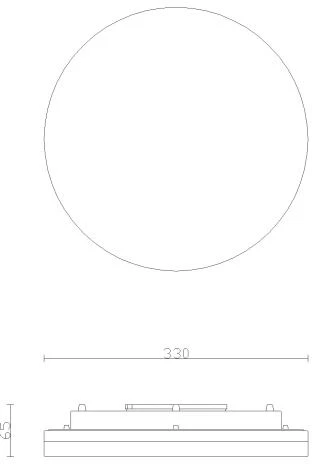 29W LED paviršinis šviestuvas SIRIUS, baltas, 3000K, IP54
