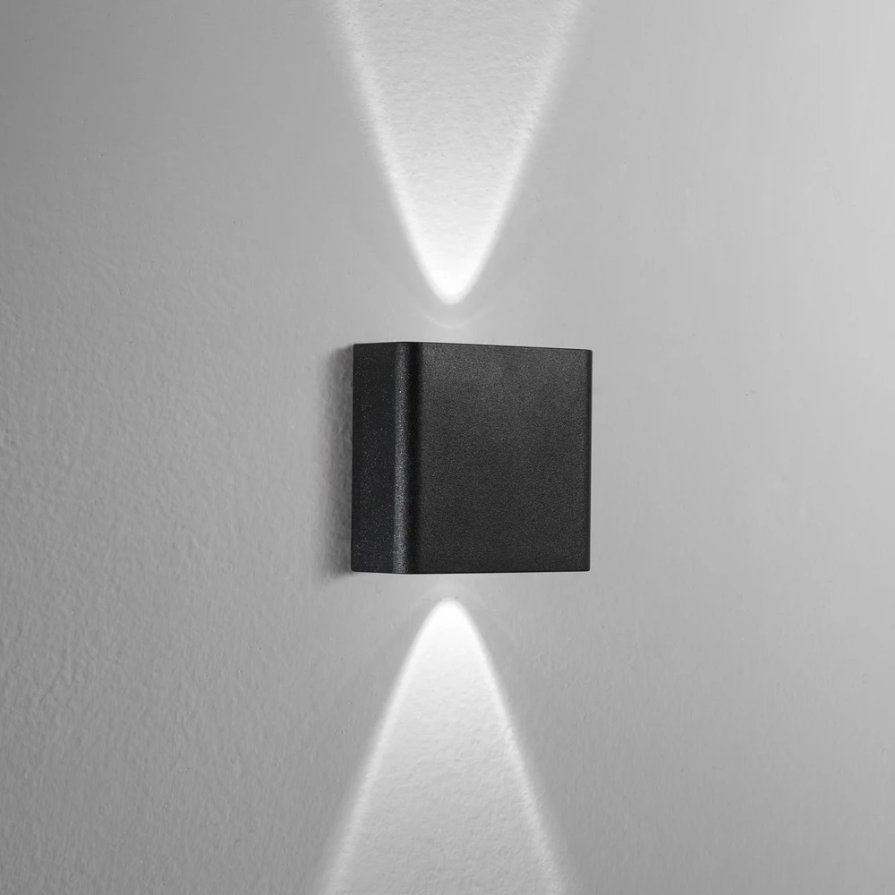 2W LED sieninis fasado šviestuvas KLEIN, juodas, CCT, IP65