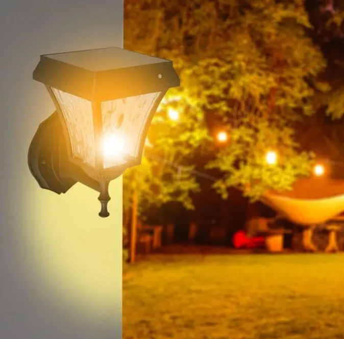 Sieninis šviestuvas V-tac 2W LED sieninis lauko šviestuvas, juodas, 3000/6000K, su saulės baterija, IP44
