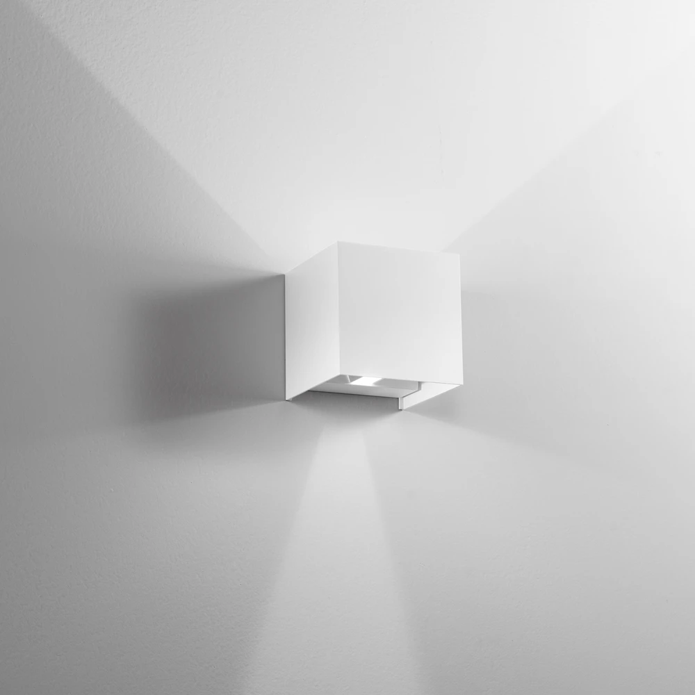 2x10W LED sieninis fasado šviestuvas ALFA, baltas, CCT, IP54
