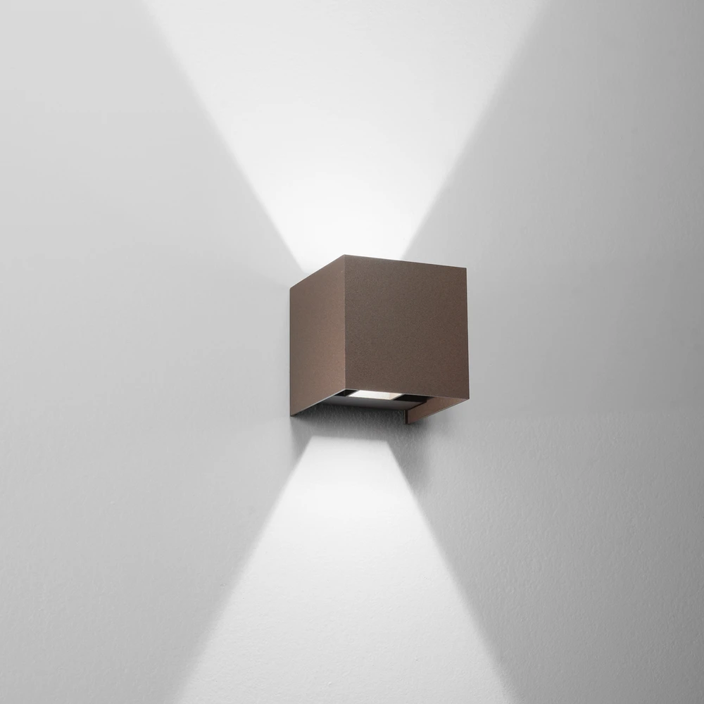 2x10W LED sieninis fasado šviestuvas ALFA, bronzos sp., CCT, IP54
