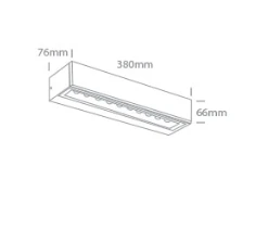 2x10W sieninis lauko šviestuvas, antracito sp., 3000K, IP65, 67526B2/AN/W