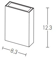 2x2W LED paviršinis lauko šviestuvas, baltas, 3000K, E216