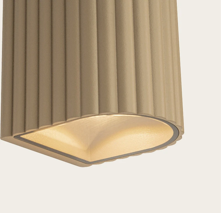 2x3W LED sieninis fasado šviestuvas, smėlio sp., 3000K, IP54, šviečia į viršų ir į apačią, E420