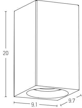 2x4W LED paviršinis lauko šviestuvas, betono sp., 3000K, E254
