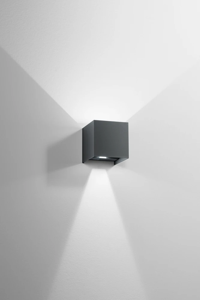 2x5W LED sieninis fasado šviestuvas ALFA, antracito sp., CCT, IP54