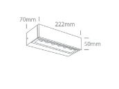 Sieninis šviestuvas 2x6W sieninis lauko šviestuvas, antracito sp., 3000K, IP65, 67526B1/AN/W