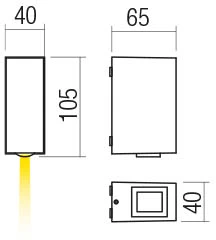 3,36W LED sieninis lauko šviestuvas ACE, baltas, 4000K, IP54, 90414