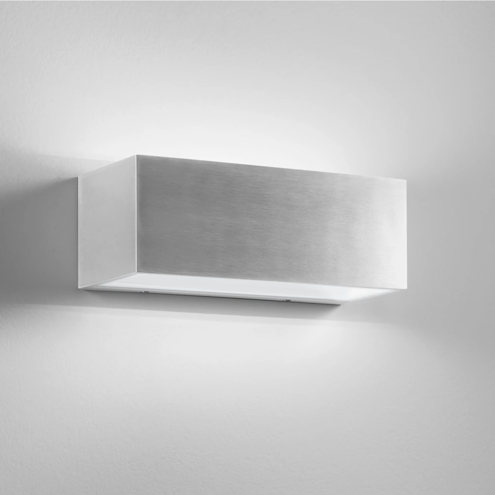 35W LED sieninis fasado šviestuvas TWIN, nikelio sp., CCT, IP54