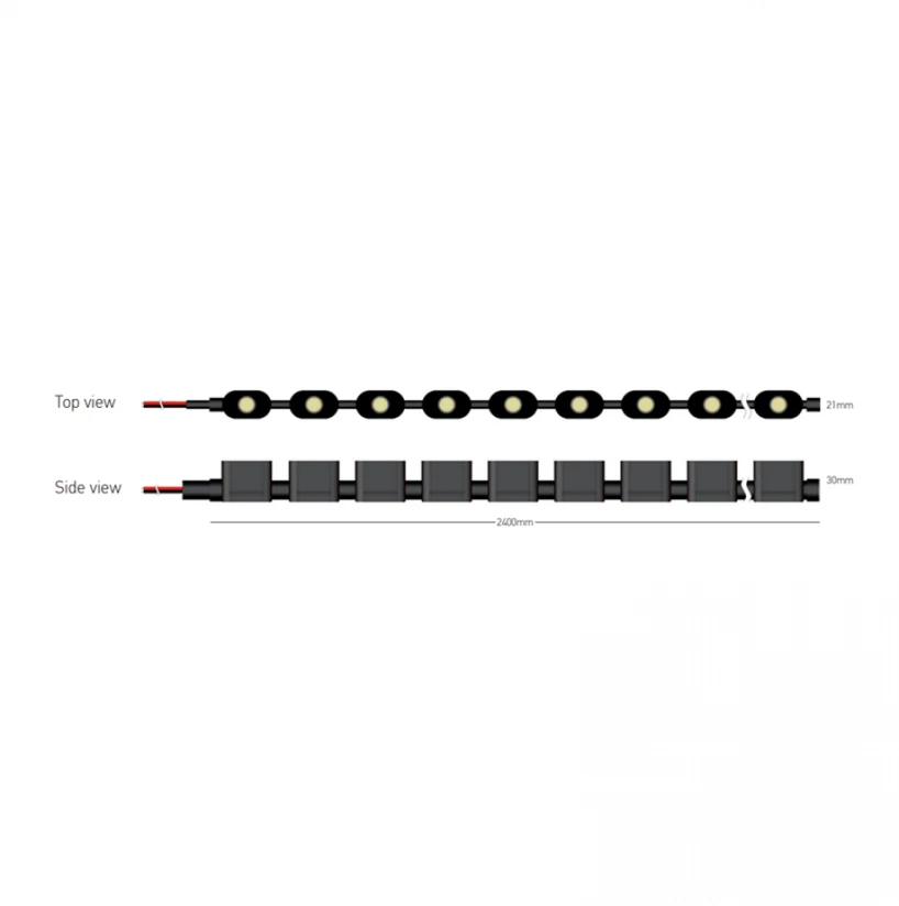 36W LED modulinis sieninis fasado šviestuvas, juodas, 3000K, IP67, LS79