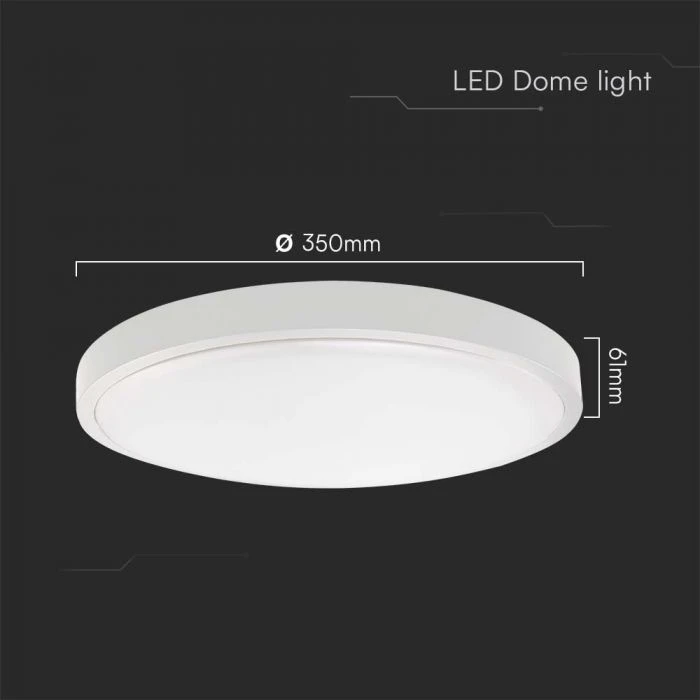 Sieninis šviestuvas V-tac 36W LED paviršinis šviestuvas, baltas, 4000K, IP44