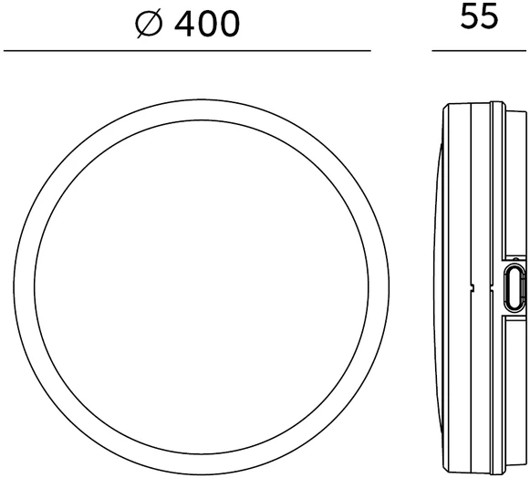 36W LED paviršinis šviestuvas NAIROS PREMIUM G2, baltas, 3000K/4000K/6500K, su judesio davikliu
