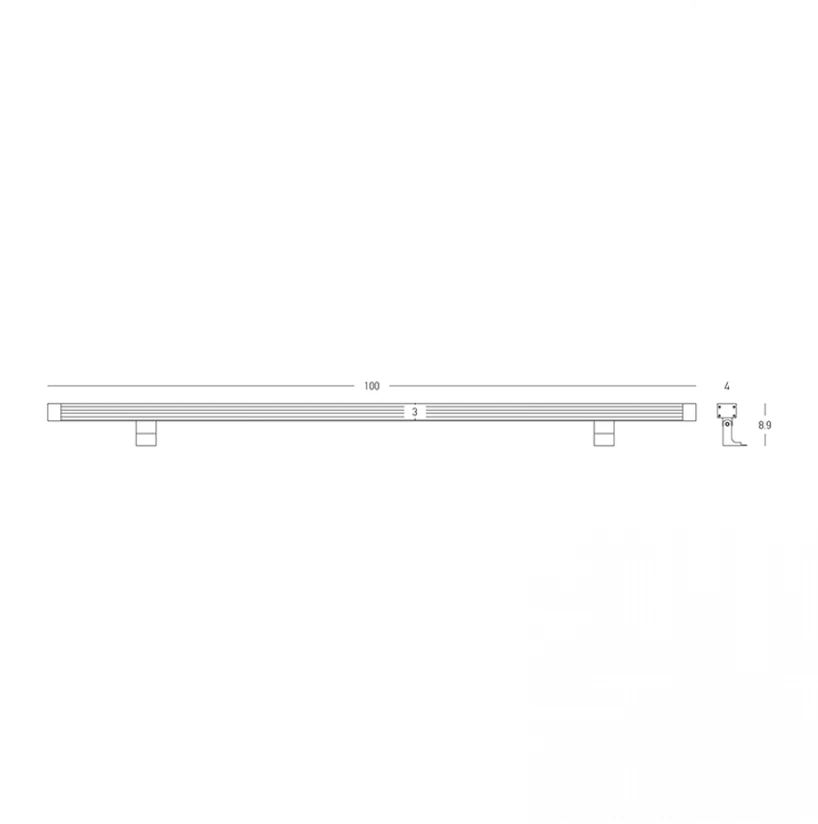 36W LED sieninis fasado šviestuvas, tamsiai rudas, 2700K, IP65, E498