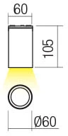 3W LED paviršinis lauko šviestuvas RAM, tamsiai pilkas, 3000K, IP65, 90082