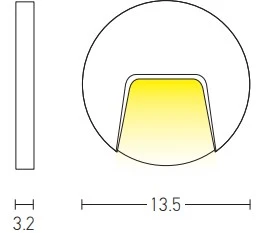 3W LED paviršinis lauko šviestuvas, baltas, 3000K, E184