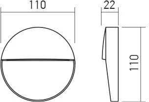 Sieninis šviestuvas 3W LED sieninis lauko šviestuvas LANDER, baltas, 3000K, IP54, 90472