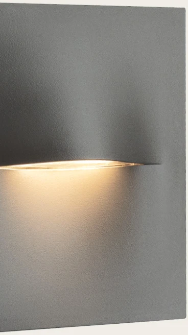 3W LED sieninis lauko šviestuvas laiptų apšvietimui, tamsiai pilkas, 3000K, IP65, E450