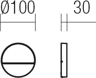 3W LED sieninis lauko šviestuvas EVEN, baltas, 3000K, IP54, 9148