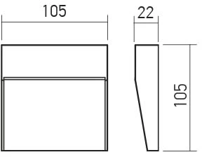 3W LED sieninis lauko šviestuvas LANDER, baltas, 3000K, IP54, 90474